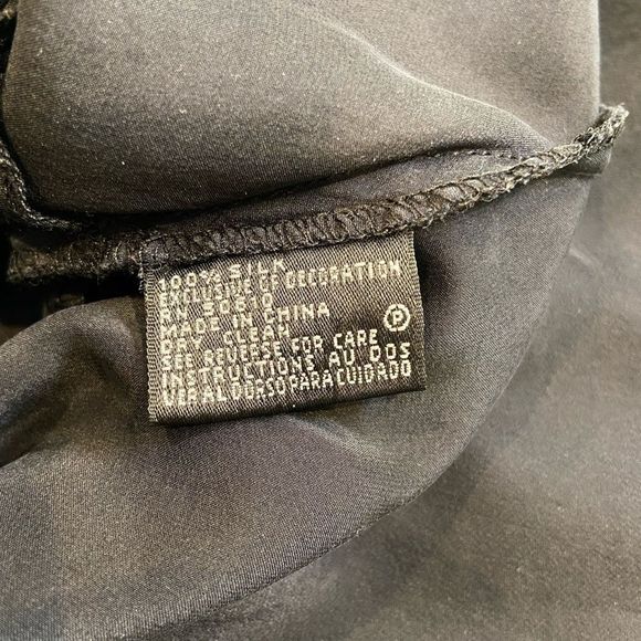 Vintage 90’s Y2K Black Silk Rhinestone Tank Top Shell Anne Klein - Picture 9 of 9